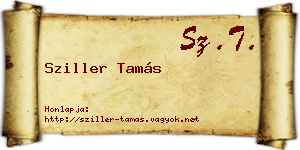 Sziller Tamás névjegykártya
