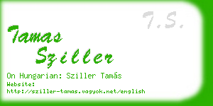tamas sziller business card
