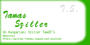 tamas sziller business card